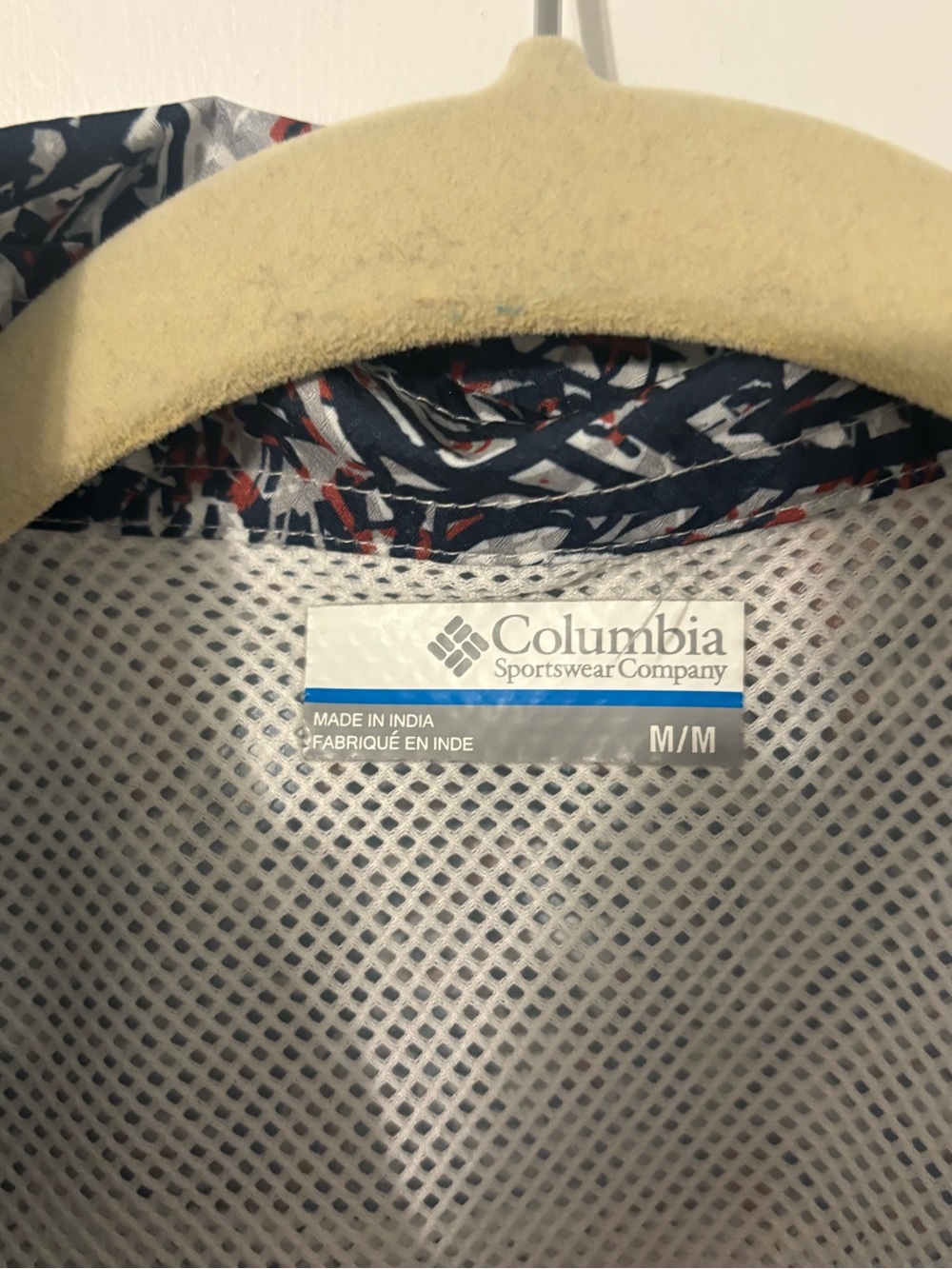 Columbia Short-Sleeve Button-Down Shirt - Navy, White & Rust